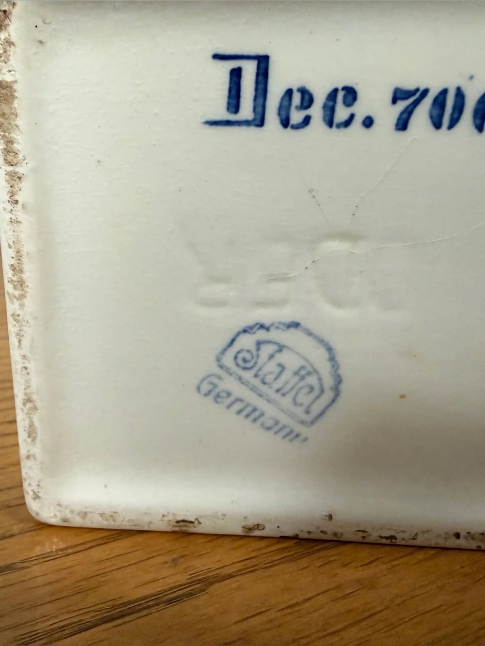 Vintage 1930s Staffel Germany Sugar Canister Dec. 706 Art Deco